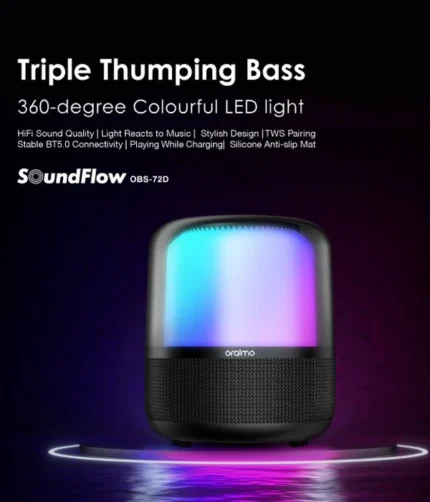 oraimo Barre de son sans fil SoundFlow à triple lumière colorée