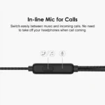 oraimo Halo-S Reinforce Cable Écouteurs filaires demi-intra-auriculaires - Exclusivité en ligne