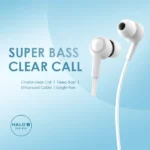 Oraimo Halo 4 Super Bass Clear Call microphone en ligne Écouteurs intra-auriculaires sans enchevêtrement-Blanc