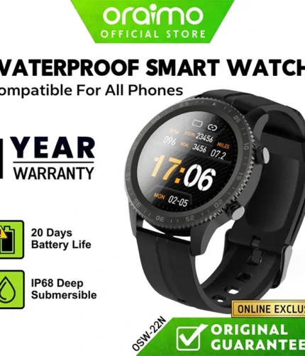 ORAIMO Smartwatch Swim Smartwatch Waterproof IP68 Android Watches OSW-22N Jam Fitness Watch Round