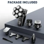 Rasoir et Kit de Toilettage Électrique Étanche IPX7 pour Hommes Chauves avec Écran LED Charger Type-C