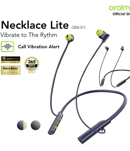 oraimo Necklace Lite Casque sans fil à vibration d'appel
