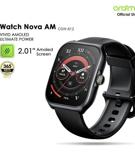 oraimo Watch Nova AM 2.01 AMOLED Screen Curved Cover Smart Watch
