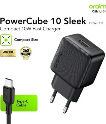 Oraimo Charger Compact 10W PowerCube 10 Sleek OCW-1111 Single Port 5V 2A