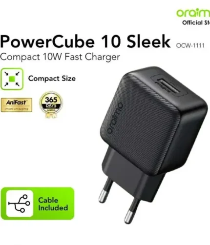 Oraimo Charger Compact 10W PowerCube 10 Sleek OCW-1111 Single Port 5V 2A