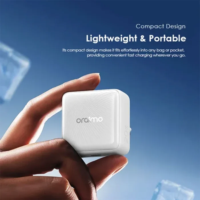 oraimo PowerCube 20 Chic Kit de chargeur mural GaN 20 W avec câble Type-C vers IOS