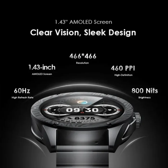 oraimo Watch Pro NT 1.43 AMOLED AI Powered Smart WatcH