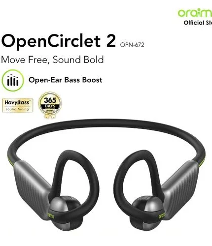 oraimo OpenCirclet 2 IPX5 Steps Tracking Open-Ear Headphones
